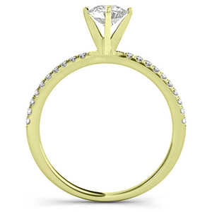 Bague de fiançailles en or jaune 18 carats avec diamants, sertie d'un diamant de 1,12 carat - Product Image 2