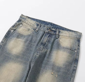 Pantalones Vaqueros Negros Holgados, Pantalones Vaqueros Vintage con Lavado Ácido y Bolsillos Casuales, en Oferta con Logotipo Personalizado - Product Image 4