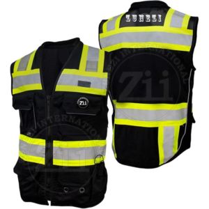 เสื้อกั๊กสะท้อนแสง ZUNEZI ความปลอดภัยสูง มาตรฐาน ANSI Class 2 EN ISO 20471 Class 2 กันน้ำ สำหรับเด็ก ผลิตจากโพลีเอสเตอร์  รับสกรีนโลโก้ รุ่นใหม่ - Product Image 3