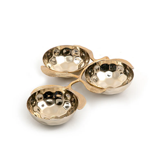ชุดชามอาหารสแตนเลส3ชิ้นทำมือสำหรับสลัดหรือผลไม้ดีไซน์ทำจากโลหะ - Product Image 4