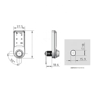 Thiết kế mới xử lý tủ điện tử khóa Wt-m-1603C mã pin số điện tử cam Locker khóa - Product Image 4