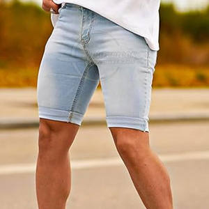 Pantalones cortos vaqueros informales de algodón para hombre con logotipo estampado personalizado Tamaño adulto Patrón sólido Fabricado en Pakistán - Product Image 2