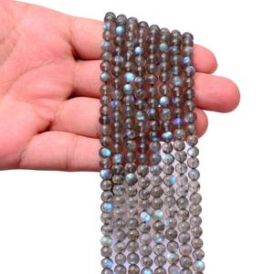 Cuentas Redondas Lisas de Labradorita AAA+ de 6 mm, Cuentas Sueltas de Labradorita Natural con Fuego, Piedras Semipreciosas para la Fabricación de Joyas - Product Image 3
