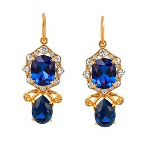 ต่างหูเงิน925สเตอร์ลิงสำหรับผู้หญิงต่างหูเพทายหลากสีเครื่องประดับแฟชั่นสำหรับผู้หญิง - Product Image 4