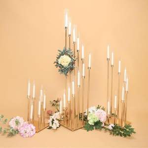 Wedding Centerpieces <b>Gold</b> Metal Handmade Eco-Friendly Tall <b>Candelabra</b> Candle Holder Table Decorations - Product Image 4
