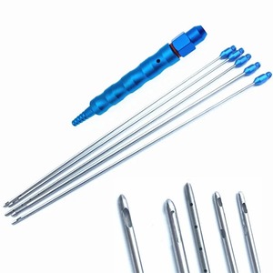 Recién llegado, juego de herramientas de 5 piezas para el cuidado de la liposucción, mango de titanio reutilizable, aguja de transferencia de grasa, acero y Material metálico - Product Image 1