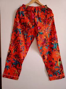 ชุดนอนผ้าฝ้ายออร์แกนิกพิมพ์ลายนกสีส้มสำหรับผู้หญิงชุดเพื่อนเจ้าสาวเซ็กซี่ระบายอากาศได้ดีมีขนาดพิเศษ - Product Image 2