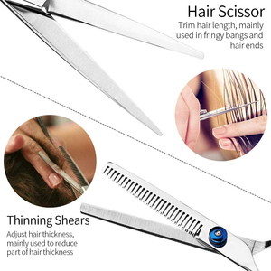 Ensemble de mini ciseaux d'approvisionnement d'usine ciseaux de coiffeur et de cils bon marché avec poignée en céramique et pointe pointue de lame en acier inoxydable - Product Image 2