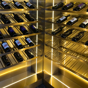 Espositore per Vini in <span class=keywords><strong>Acciaio</strong></span> HAIYUE, Mobile <span class=keywords><strong>Portabottiglie</strong></span>, Scaffali per Cantina - Product Image 2