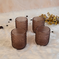Set Gelas Minum Desain Modern Menarik Isi 2 - Biru Mist/Rose Debu, Aman untuk Mesin Cuci Piring, Perlengkapan Minum Pesta Unisex