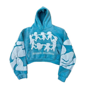 Propre graphique Design personnalisé imprimé bouffant Allover épais coton polaire pull à capuche coupe et coudre survêtements fournisseur hommes sweat - Product Image 1