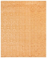 Tapis moderne en boucle de soie et laine jacquard brodé fait main, personnalisé, couleur terre cuite, écologique, résistant aux taches et antidérapant