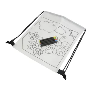 Ensemble de crayons de cire avec mini sac à dos TNT pour cadeaux promotionnels - Product Image 2