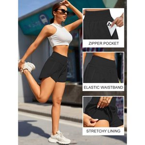 Pantalones cortos de verano para mujer, pantalones informales de cintura alta para adolescentes, pantalones de chándal transpirables que combinan con todo, pantalones cortos de playa para correr, ropa - Product Image 2