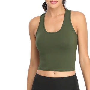 Wholesale Cheap Price OEM Custom Sports Bra for Women Sports Long Line Padded Bra Yoga Cropped Tank <b>Tops</b> Gym From Factory - Product Image 5