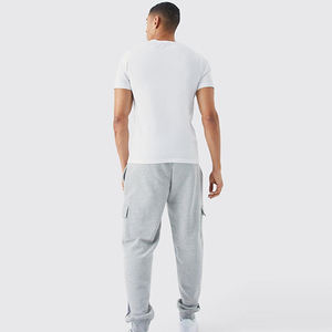 กางเกงวอร์มสำหรับผู้ชายกางเกงวิ่งผ้าคอตตอน/ผ้าฟลีซสองกระเป๋า - Product Image 4