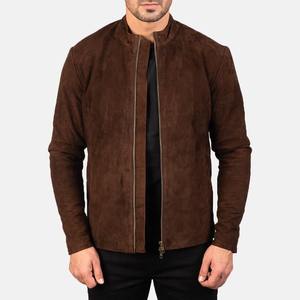 Automne et printemps véritable peau de mouton Denim veste en cuir décontracté élégant Slim Fit avec fourrure décoration courte longueur - Product Image 1