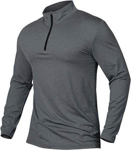 Vente en gros sweats à demi-fermeture éclair avec impression personnalisée chemise pour hommes 1/4 pull à quart de fermeture éclair avec col montant - Product Image 6