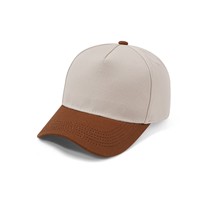 Alta calidad 100% algodón 5 paneles 2 tonos corona alta estructurada bordado curvo ala hebilla de Metal gorra de béisbol para hombres y mujeres