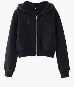 Sudadera con capucha con estampado personalizado de alta calidad para mujer, sudadera transpirable Flexible con cremallera para invierno, Otoño, patrón de letras, logotipo frontal - Product Image 2