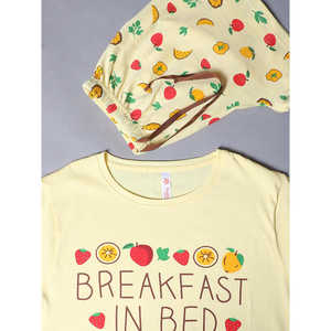 Conjunto Corto Amarillo 100% Algodón, Tejido de Punto Informal para Verano, Suave y Cómodo - Product Image 6