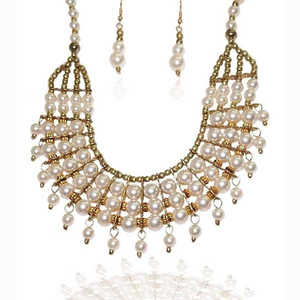 Collier Beadside Fusion 1103223 perles noires avec ensemble de bijoux fins plaqué or - Product Image 1