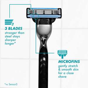 Gillette <strong>Mach</strong> <strong>3</strong> Razor <strong>Blade</strong> Refill ,Manual Razor Men , 12 Count - Product Image 3