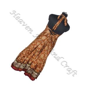 Hippy Boho <b>Dress</b> New Vintage Silk And Saree <b>Dress</b> Fashionable And Trendy Item For Girl Ladies And Women - Product Image 2