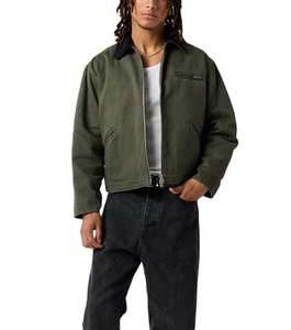 แจ็กเก็ตแขนยาวมีกระดุมสำหรับผู้ชายผ้าทวิลลำลองดีไซน์ล่าสุด - Product Image 2