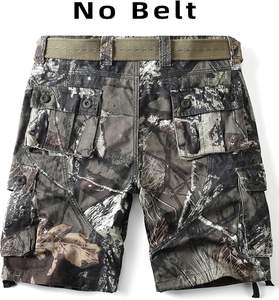 กางเกงขาสั้นคาร์โก้นุ่มลายพรางสำหรับผู้ชายกระเป๋าอเนกประสงค์พิมพ์โลโก้ตามสั่ง - Product Image 2