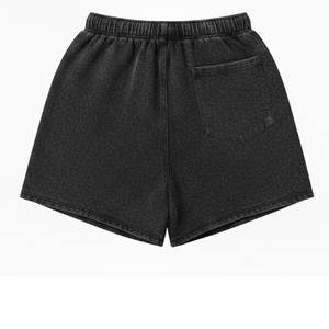 Conjunto de Dos Piezas para Hombre, Estilo Casual, Jersey Suave, Camiseta de Cuello Redondo y Pantalones Cortos con Cintura Ajustable, para Dormir o Descansar, Color Gris Jaspeado - Product Image 4