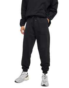 New Style Cotton <b>Black</b> <b>Mens</b> Fleece Lined Set Loose <b>Hoodie</b> and Tracksuit Jogger Set - Product Image 1