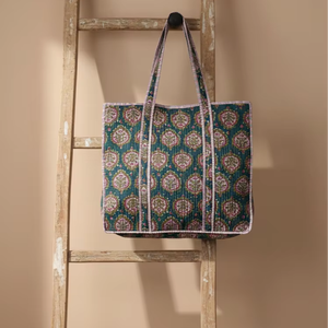 Classic <b>Vintage</b> Style Bohemian Woven Beach Tote <b>Handbag</b> Women's Cotton Handicraft with Zipper Closure and Chains - Product Image 1