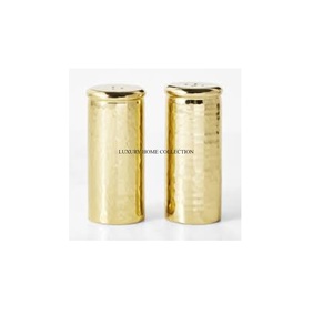 Élégant ensemble de salière et de poivrière en métal de luxe avec finition lisse et design ergonomique pour une expérience culinaire raffinée - Product Image 1