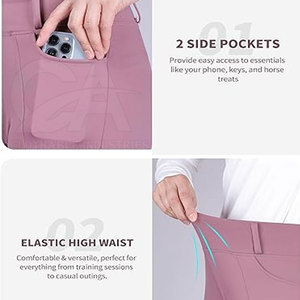 Pantalon d'équitation pour femme 2026, haute élasticité, taille haute, personnalisé, OEM, tailles adultes, Jodhpur et Breeches - Product Image 4