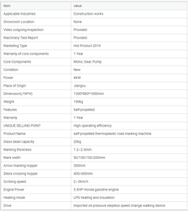 Recambios de calle termoplásticos automáticos proporcionados máquina de pintura de línea de caja de cambios para trabajo de tráfico de fabricación de señales de tráfico - Product Image 6