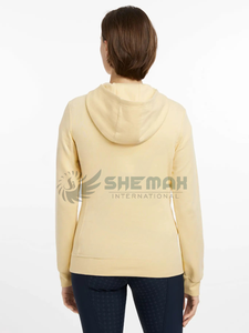 women equestrian <b>hoodie</b> stretchable slim fit hooded sweatshirt moisture wicking fabric soft warm design suitable for riding - Product Image 4