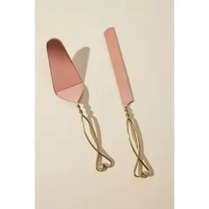 Vajilla moderna para servir pasteles, elegante cuchillo para servir postres de Metal de acero inoxidable, utensilios de fiesta para bodas, cortador de repostería de cocina - Product Image 6