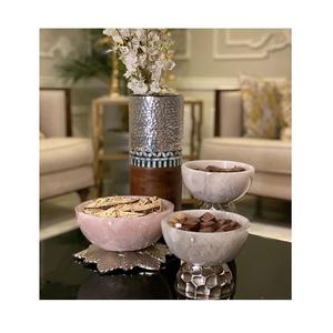 Juego de 2 cuencos decorativos de diferentes tamaños, forma redonda, tamaño personalizado, cuenco para servir postres para uso doméstico en hoteles - Product Image 3