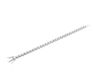 Pulsera Corporativa con Corte Redondo y Engaste Rubover, Diamante Cultivado en Laboratorio de 2.00 Ct F-G VS en Platino, para Bodas y Fiestas - Product Image 2