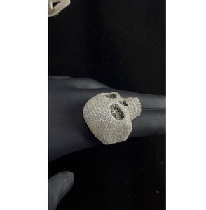 High-End Hip Hop Style Iced Out 925 Sterling Silver Diamond Skull <b>Ring</b> for <b>Men</b> Women Brilliant Jewelry - Product Image 5