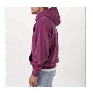 Sweat à capuche réversible pour homme 2025, tissage inversé, contraste coton et polaire, pull uni, couture personnalisée - Product Image 5