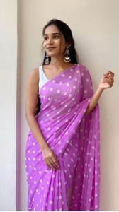 Approvisionnement d'usine direct Saree rouge en mousseline de coton doux pour femmes avec chemisier à manches longues pour vêtements ethniques de fête et de mariage - Product Image 5