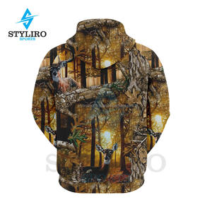 Sudadera con Capucha de Camuflaje RealTree Vintage Personalizada para Hombre, 100% Poliéster, Patrón Sólido Bordado, Forro Polar para Caza, Invierno, Resistente al Viento - Product Image 2
