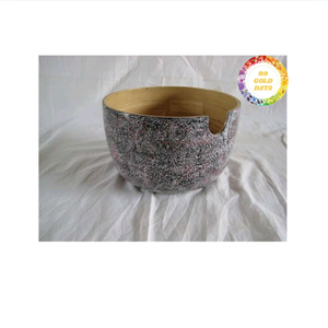 Bamboo bowl handcrafted bamboo Vietnam origin ideal for serving traditional dishes fruits <b>desserts</b> and wholesale distribution - Product Image 2