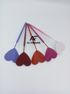Miroirs d'inspection professionnels en acier inoxydable solide pour les artistes de cils poignée en forme de coeur de couleur personnalisée pour les extensions de cils - Product Image 3