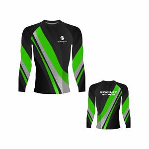 Custom Printed Protection Rash Guard for Men UPF 50+ Long Sleeves Jiu Jitsu <b>Rashguard</b> <b>BJJ</b> MMA Compression Shirt - Product Image 2