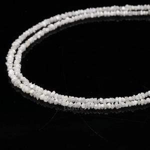 Diamant brut blanc perles non coupées 2-3mm 15 pouces bijoux personnalisés faisant cadeau pour les femmes - Product Image 3