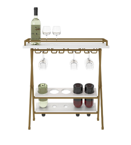 Estante de vino de Metal de diseño hecho a mano de latón AK con botellero moderno con acabado multicolor para muebles del hogar/adornos de bar - Product Image 6