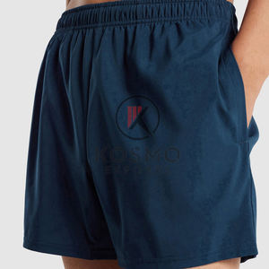 Pantalones cortos de gimnasio de entrenamiento 2 en 1 para hombre, capa deportiva de patrón sólido con pantalones cortos para correr de doble capa, servicio OEM disponible - Product Image 3